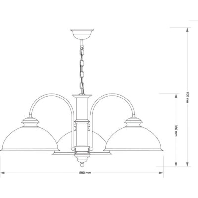 Kutek Lido ZW 3 - lampa wisząca