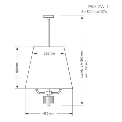 Kutek Mood Prato ZW 1 - lampa wisząca nowoczesna