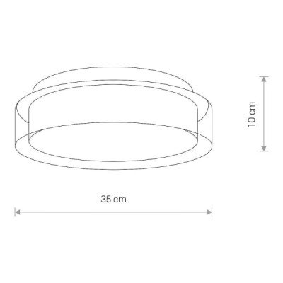 Nowodvorski Pan LED M - plafon łazienkowy