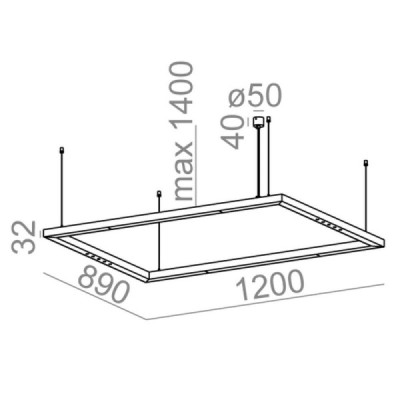 AQform Mixline 120x89 RT - lampa wisząca nowoczesna