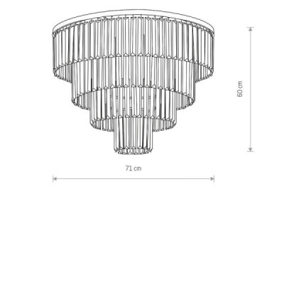 Nowodvorski Cristal - lampa sufitowa z kryształkami