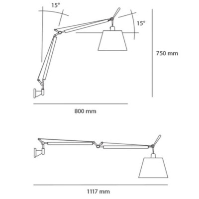 Artemide Tolomeo Basculante Parete