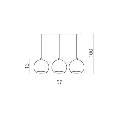 Gulia 3 chrom wisząca - Azzardo