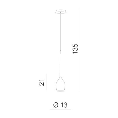 Izza 1 wisząca black - Azzardo
