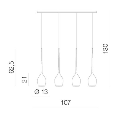 Izza 4 wisząca white - Azzardo