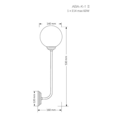 Kutek Mood Abano Glass K1 II - kinkiet nowoczesny