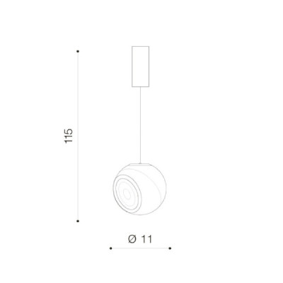 Skye wisząca 3000k bk - Azzardo
