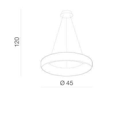 Sovana wisząca 45 cct + remote control gr - Azzardo