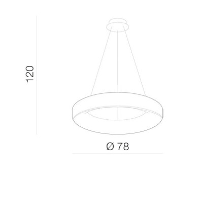Sovana wisząca 80 cct + remote control wh - Azzardo