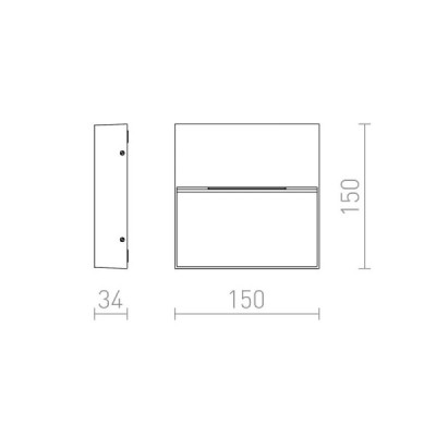 Redlux Aqila SQ - lampa wpuszczana led IP54