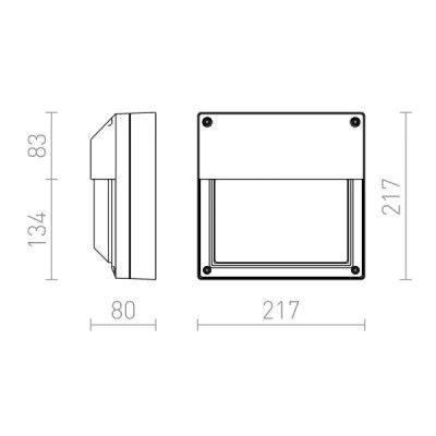 Redlux Delta 215 - lampa zewnętrzna ścienna IP54