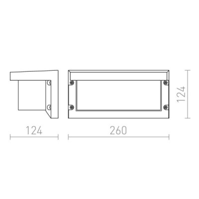 Redlux Hide RC - kinkiet zewnętrzny IP54