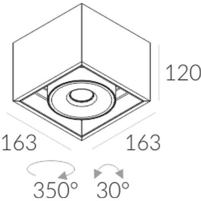 Labra Solid 163.1 NT edgeLED - biała lampa sufitowa ledowa