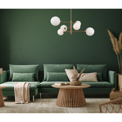 Italux Evora Wisząca Mosiężna 6 - lampa wisząca Italux Evora Wisząca Mosiężna 6 - lampa wisząca