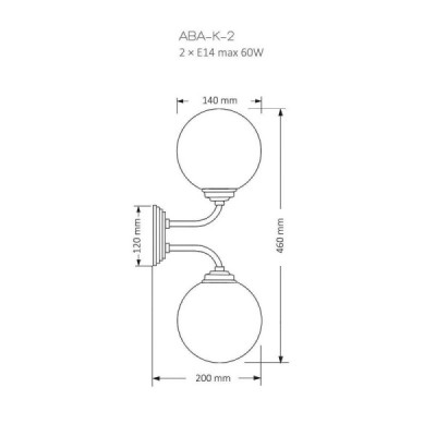 Kutek Mood Abano Glass K-2 - kinkiet