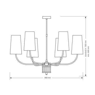 Kutek Mood Pesaro ZW-6 - lampa wisząca