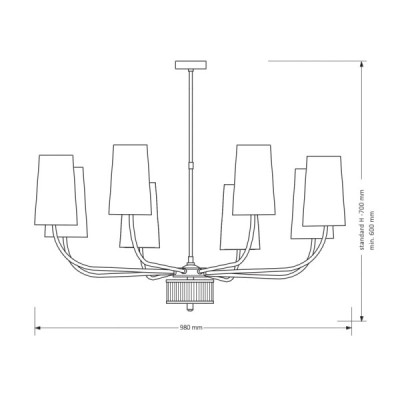 Kutek Mood Pesaro ZW-8 - lampa wisząca