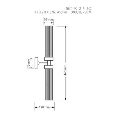 Kutek Mood Seti K-2 II 440 - kinkiet