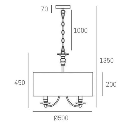 Cosmo Light Abu Dhabi P05896AU-BK - lampa wisząca Cosmo Light Abu Dhabi P05896AU-BK - lampa wisząca