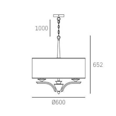 Cosmo Light Atlanta P05797AU-WH - lampa wisząca