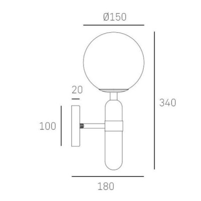 Cosmo Light La Spezia W01343BR - kinkiet