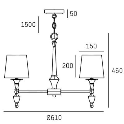 Cosmo Light Austin P04142AU-WH - lampa wisząca