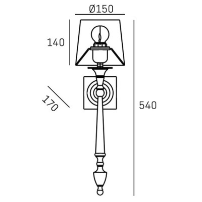 Cosmo Light Austin W01289BR-WH - kinkiet