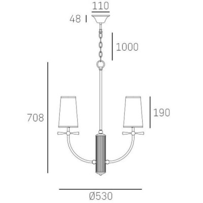 Cosmo Light Bow P04183BK - lampa wisząca