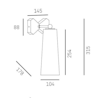 Cosmo Light Bow W01169BK - kinkiet