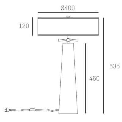 Cosmo Light Bow T02107BK - lampa biurkowa