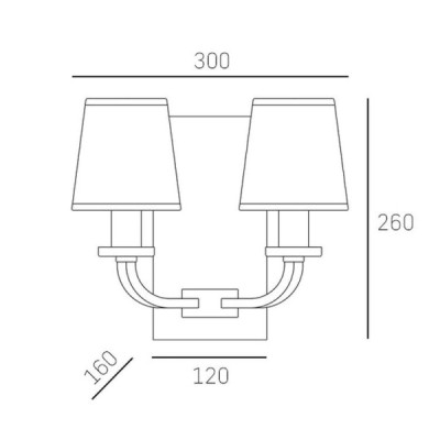 Cosmo Light New York W02503CH-BK - kinkiet Cosmo Light New York W02503CH-BK - kinkiet