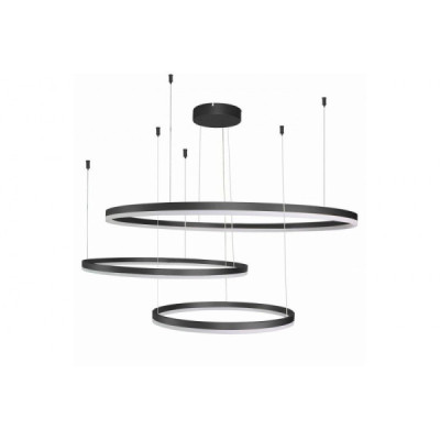 Azzardo Halo Pendant 100 + 80 + 60 BK - lampa wisząca