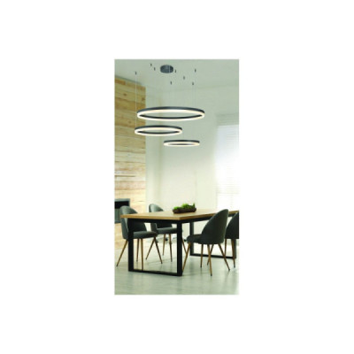 Azzardo Halo Pendant 120+100+80 CCT BK + remote control - lampa wisząca