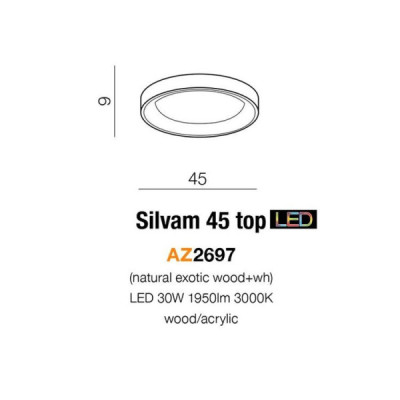 Azzardo Silvam 45 Top - plafon