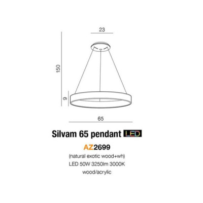 Azzardo Silvam 65 Pendant - lampa wisząca