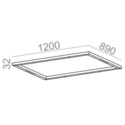 AQform Mixline 120x89 RT LED NT - lampa natynkowa