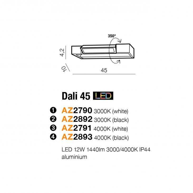 Azzardo Dali 45 kinkiet LED IP44
